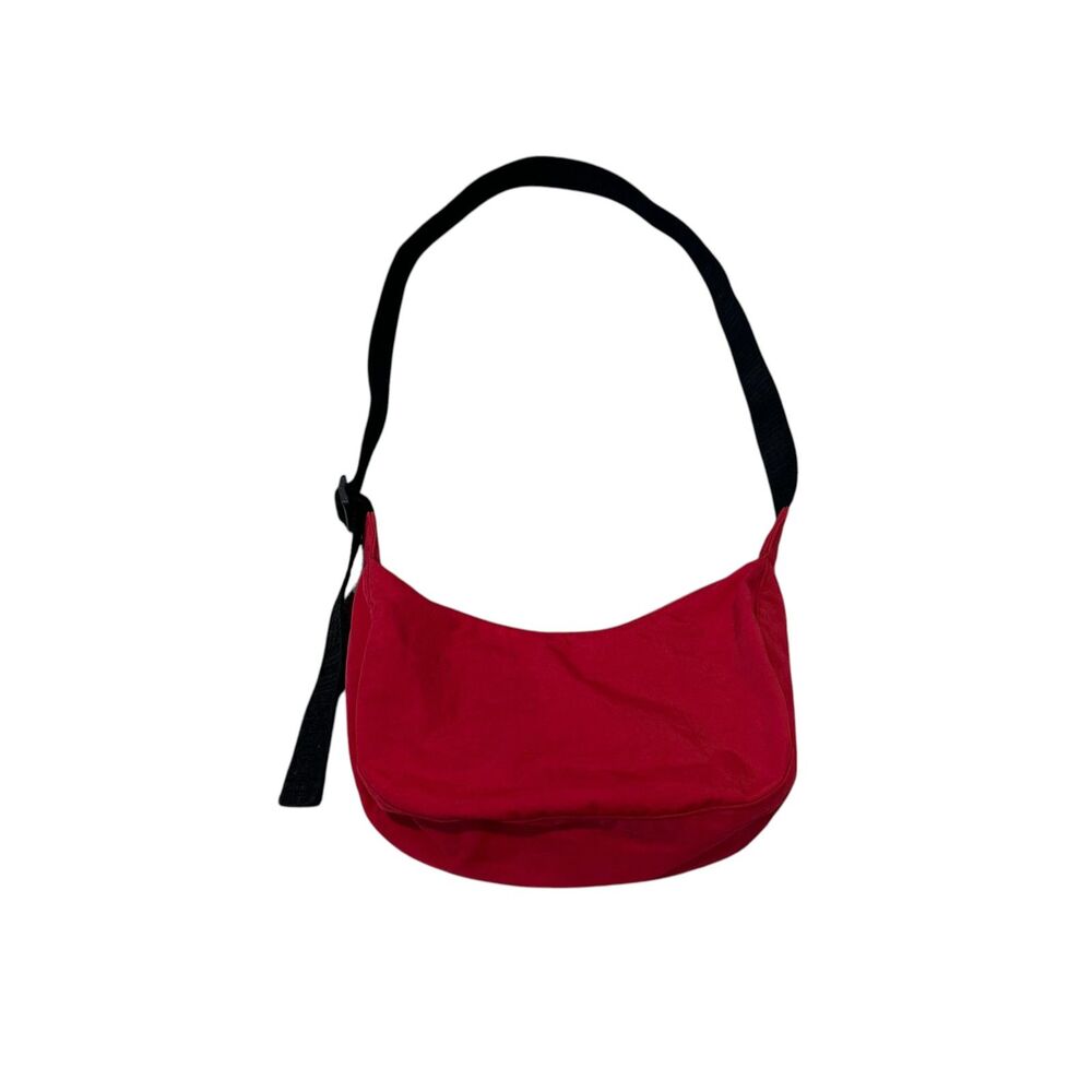 Baggu Small Nylon Crescent Bag In Candy Apple